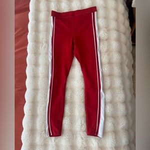 ALO Yoga Red and White Leggings 7/8